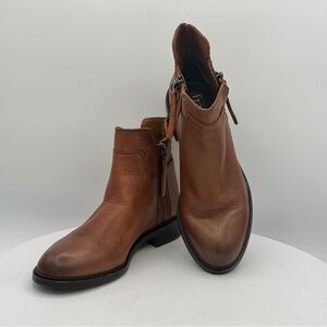 Franco Sarto Halford Cognac Leather‎ Ankle Booties Size 6 NEW
